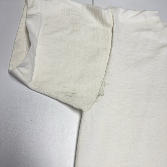 Vintage 90s Villanova T Shirt Mens Medium 19x25.5 White Embroidered College USA - Picture 8 of 14